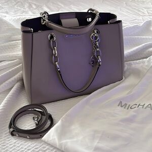 Michael Kors Pearl Gray leather Satchel
